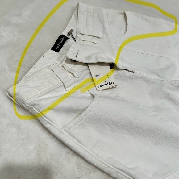 NWTD Retrofete Size 27 Taylor Jeans in White MSRP $345 - Picture 5 of 15